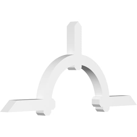 Ekena Millwork Ericson Architectural Grade PVC Gable Bracket, 72"W x 33"H x 4"D x 4"F, 11/12 Pitch GBP072X33X0404ERI00